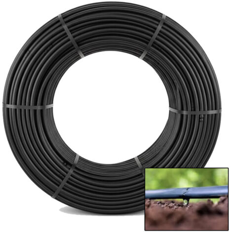 Tropfschlauch 16 mm, 25 cm 100 m Perlschlauch Tropfrohr 16 mm Tropferabstand schwarz