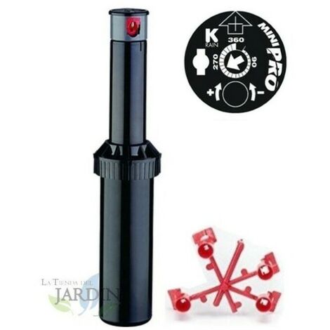 KRain Minipro 1/2'' Bewässerungssprinkler Reichweite 5,1 bis 9,1 m Professioneller einstellbarer Sprinkler
