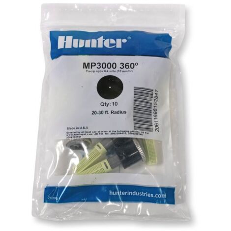 Hunter Rotator MP3000 Düse 360º, Düse für Bewässerungssprinkler, 6,7 bis 9,1 m