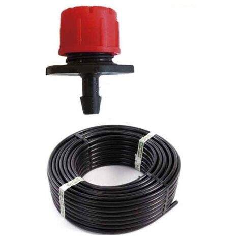 Tropfschläuche 16 mm 100 Meter + 100 einstellbare Tropfer von 0 bis 70 Litern/Stunde