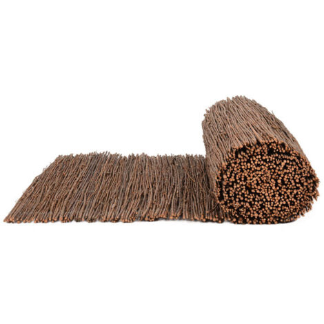 Suinga Naturweidenzaun BREZO – 1x3 M, Sichtschutz Für Garten, Braun, 95% Blickschutz