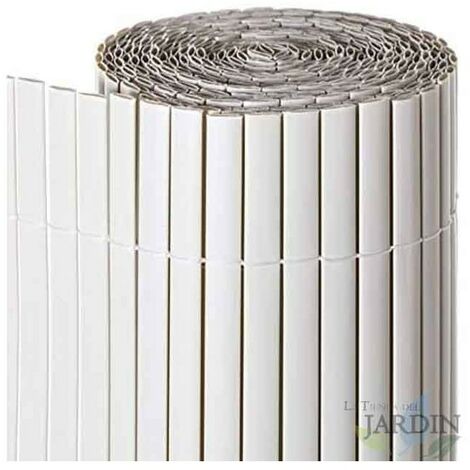 SICHTSCHUTZMATTE beidseitig 1,5 x 3 m, weißes PVC, verleiht Ihrem Garten oder Ihrer Terrasse ein modernes, elegantes und untersc