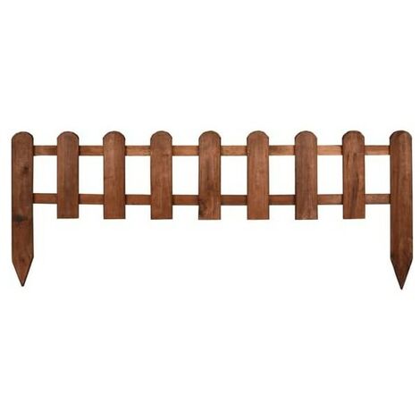 Klassischer Zaun getönt braun 25 x 115 cm, ideal für den Garten