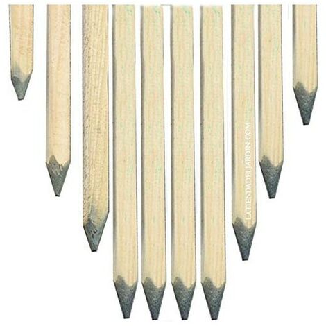 20 x Nachhilfepfosten aus Holz 200 cm, Durchmesser 3 cm, quadratischer