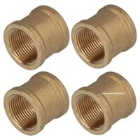 4 Stück Messinghülse 1 1/4'' mit Innengewinde Aenor Messing-Accessoire 1 1/4'' Messing-Innengewindehülse