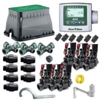 Rain Bird 6-Zonen 9V Automatisches Bewässerungssystem für 32-mm-Schläuche Inklusive batteriebetriebenem Programmiergerät, Magn