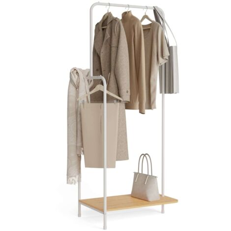 Porte-manteau en forme d'âne Blanc Newlux Jusqu'à 18 kg avec l'étagère à chaussures, robuste, 2 hauteurs (1/5)