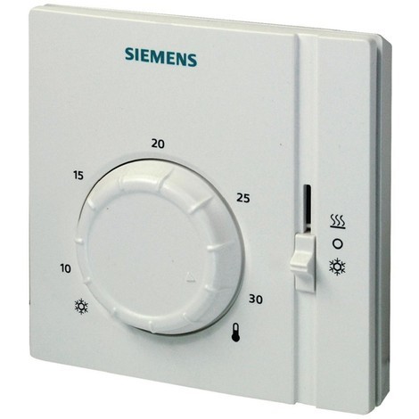 Thermostat d'ambiance chauffage ou clim Réf RAA41 / S55770-T224 SIEMENS, Thermostat D'ambiance, Blanc, RAA, 90321020