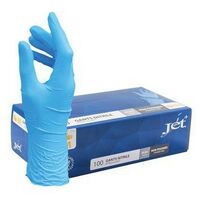 Boite de 100 gants jetables Bleu JET nitrile non poudrés XL