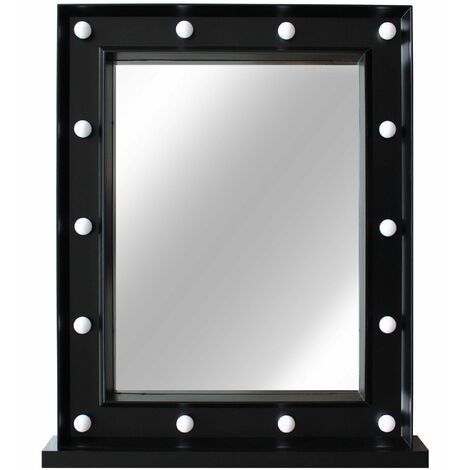 Hollywood LED Standing Mirror Black - 40X50CM