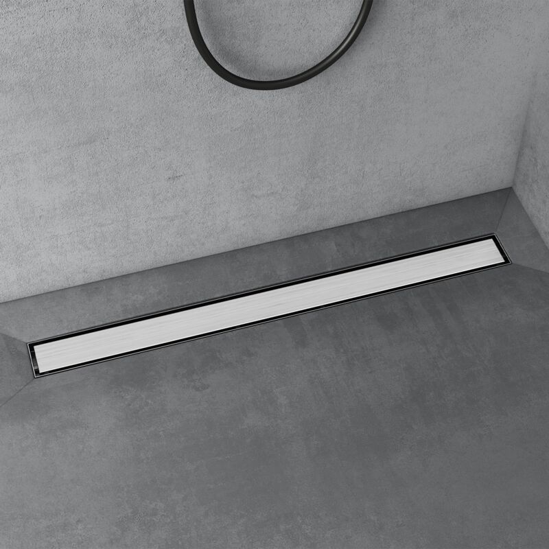 Beijiyi - Caniveau de douche 50cm en acier inox - Siphon désodorisant
