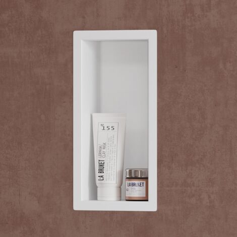 Doporro – Niche de douche à carreler 15x30cm – Étagère murale en acier inoxydable – Installation verticale/horizontale – Rangement pour produits de douche