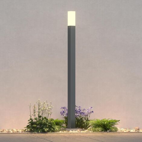 doporro Lampe LED sur Pied Extérieure 3W avec LED Lampe Jardin Étanche IP65 3000K Lumière Chaude Light Extérieure Gris Design Deus Lumina 80cm
