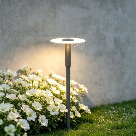 doporro Lampe LED sur Pied Extérieure 6W avec LED Lampe Jardin Étanche IP65 3000K Lumière Chaude Light Extérieure Gris Design StellaeLights 80cm (1/5)