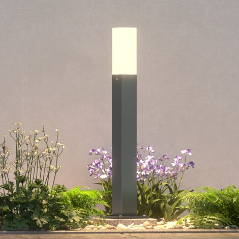 doporro Lampe LED sur Pied Extérieure 3W avec LED Lampe Jardin Étanche IP65 3000K Lumière Chaude Light Extérieure Gris Design Deus Lumina 40cm