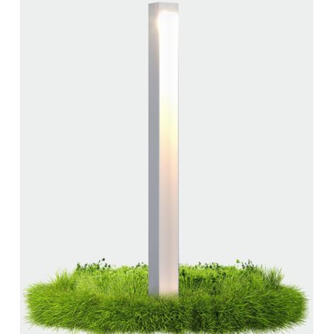 doporro Lampe LED sur Pied Extérieure 5W avec LED Lampe Jardin Étanche IP65 3000K Lumière Chaude Light Extérieure Blanc Design BaldersLights 6x6x80cm