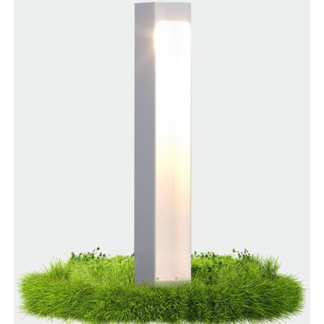 doporro Lampe LED sur Pied Extérieure 5W avec LED Lampe Jardin Étanche IP65 3000K Lumière Chaude Light Extérieure Blanc Design BaldersLights 6x6x40cm