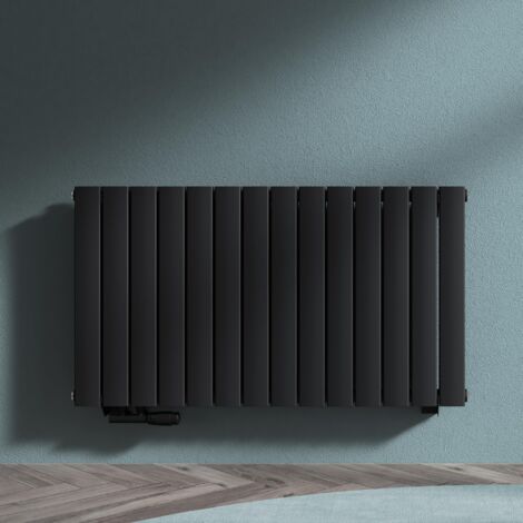Doporro – Radiateur salle de bains horizontal 60 x 108 cm – Acier inoxydable – Puissance 1189W – Connexion centrale – Économie d'énergie