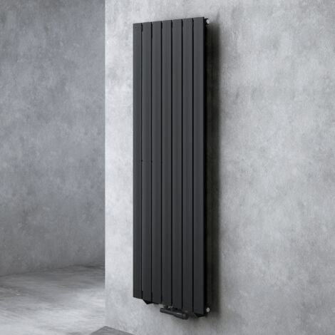 Doporro – Radiateur vertical 160x54cm – Acier inoxydable 940W – Connexion centrale – Design moderne anthracite – Chauffage à eau chaude