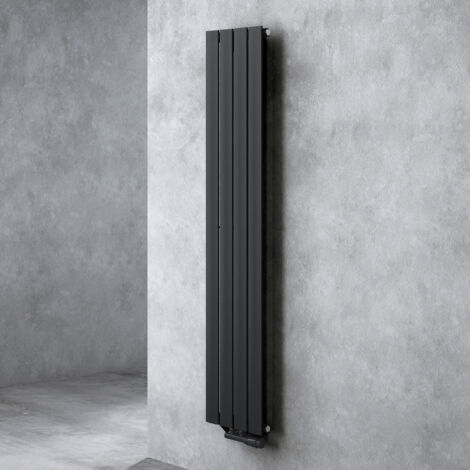 Doporro – Radiateur vertical 160x31cm – Acier inoxydable à faible teneur en carbone – Puissance 510W – Connexion centrale – Design anthracite