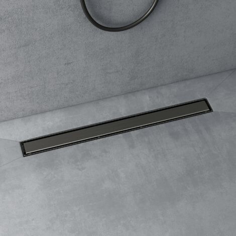 Doporro – Caniveau de douche italienne 80 cm – Acier inoxydable SS304 – Drain à carreler avec siphon désodorisant et filtre à cheveux – Débit 35 L/min - KE110