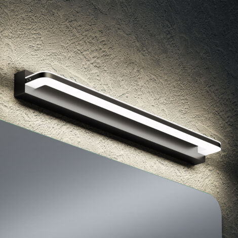 doporro Lampe pour miroir 14W LED Salle de Bain 1120 Lumen 60cm Applique Muaral Noir Mat Lumière Miroir 4000K Design SparkLuxe