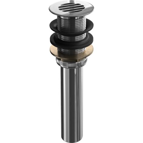 doporro Bonde de Lavabo et Vasque Système de Vidage Pop Up Clic Clac Chromé sans Trop Plein PU22 (1/5)