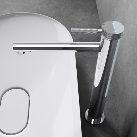 Sogood Robinet mitigeur chromé pour vasque à poser design 30,5cm