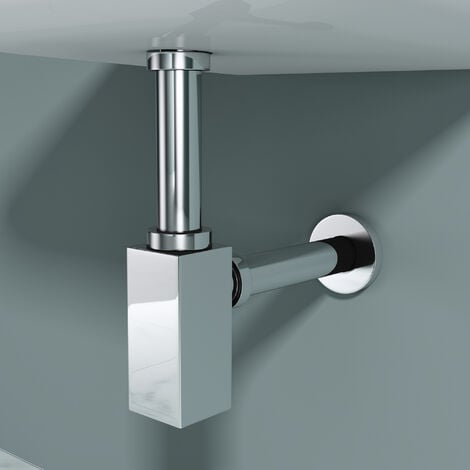 Sogood Siphon design pour lavabo vasque à poser salle de bains en laiton  chromé S06