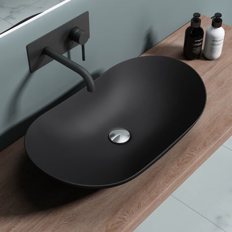 Vente meuble lave-mains gris anthracite design avec robinet eau froide