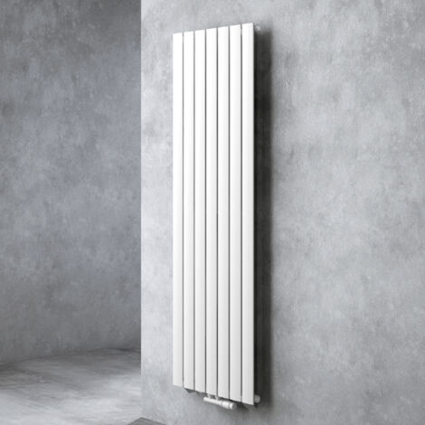 Doporro – Radiateur eau chaude en acier 180x54 cm – Monocouche vertical blanc – Puissance 1045 W – Montage mural pour salle de bain