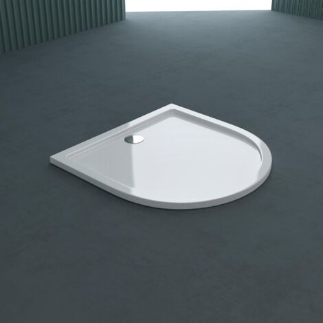 Receveur de douche quart de cercle L.90 x l.90 cm blanc en résine, GoodHome