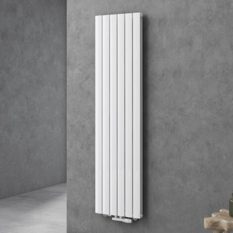 Doporro – Radiateur eau chaude en acier 180x46cm – Panneau double couches vertical blanc – Puissance 1640W – Montage mural pratique