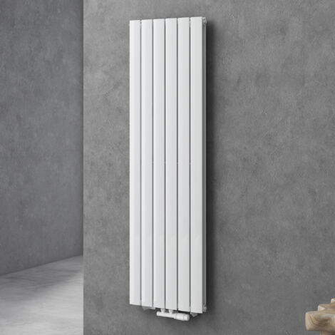 Doporro – Radiateur eau chaude vertical 160x46cm – Acier inoxydable à faible teneur en carbone – Puissance 1540W – Montage mural pour salle de bain