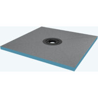 doporro Bac à Douche Antiglisse À Carreler Receveur de Douche Carré Découpage sur Mesure 100×100×4cm XPS-Duschboard01