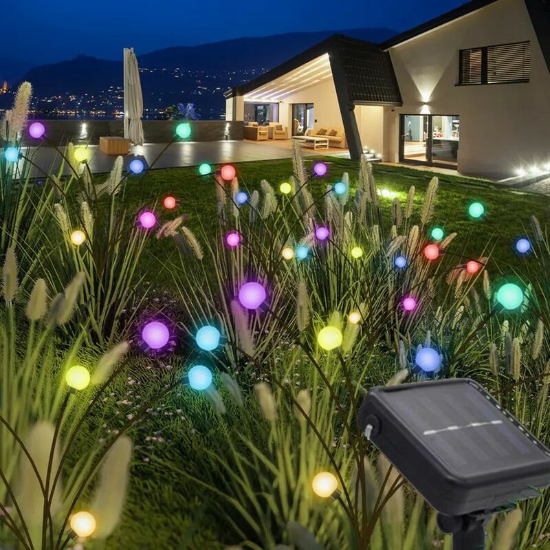 Lucciole Luminose 10 Bulbo a LED natalizie Energia Solare Decorazione  Giardino L - - LUCI LED A BATTERIA, MICROLED E LUCI AD ENERGIA SOLARE