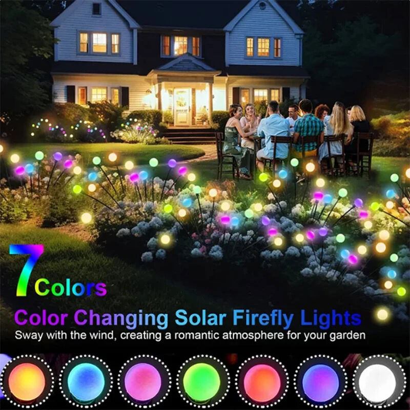 Lucciole Luminose 10 Bulbo a LED natalizie Energia Solare Decorazione  Giardino L - - LUCI LED A BATTERIA, MICROLED E LUCI AD ENERGIA SOLARE