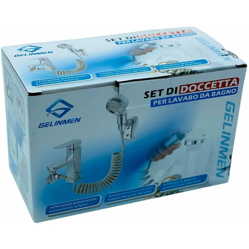 Set doccetta da lavabo per lavandino e bagno con doccia e tubo flessibile 3  IN 1