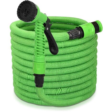 Tubo per Acqua estensibile fino a 7 metri da giardino lavare auto con pistola doccia a 7 getti (1/3)