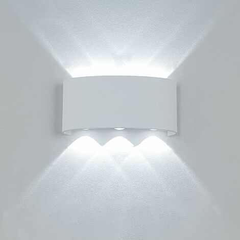 APPLIQUE MODERNA LUCE A LED LAMPADA DA PARETE MURO DA 16W PER ESTERNO BIANCA LUCE FREDDA 6500K