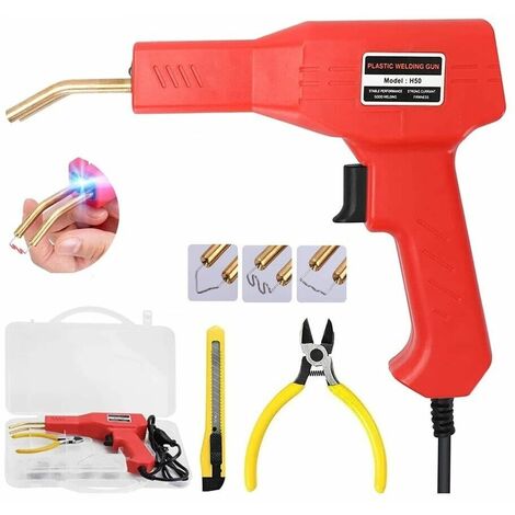 Saldatrice Per Plastica 50W 220V | Kit Riparazione Paraurti Auto Con Pistola Calda E Graffette | Saldatore Per PVC E Crepe Carrozzeria - 3