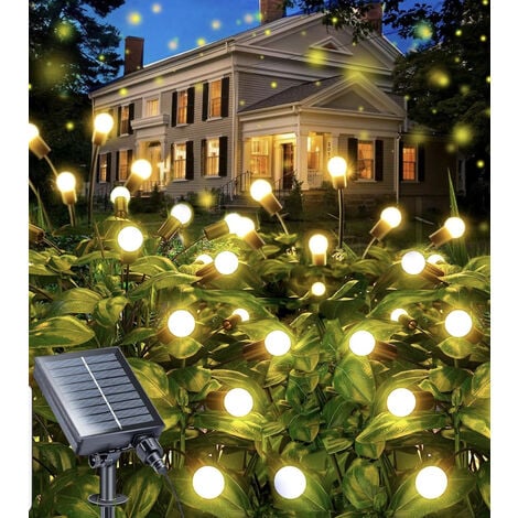 Catena Luci di Natale LED a Picchetto da Giardino con Pannello a Ricarica  Solare - - LUCI LED A BATTERIA, MICROLED E LUCI AD ENERGIA SOLARE
