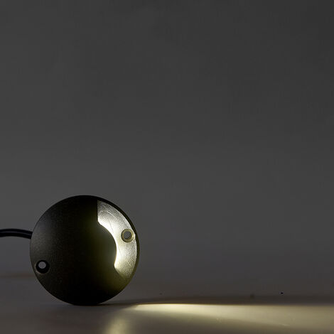 Faretto segnapassi small LED 2W calpestabile radente nero luce bianca naturale 4000K 12V IP65