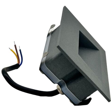 Faretto LED segnapasso da esterno e interni IP65 CCT Switch luce Calda bianca naturale scale viali giardino Grigio 5W