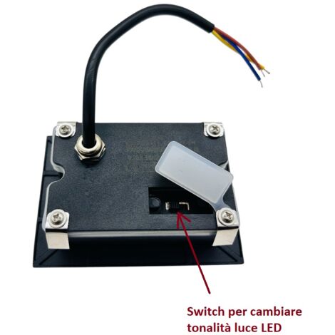 Faretto LED segnapasso da esterno e interni IP65 CCT Switch luce Calda bianca naturale scale viali giardino Grigio 5W