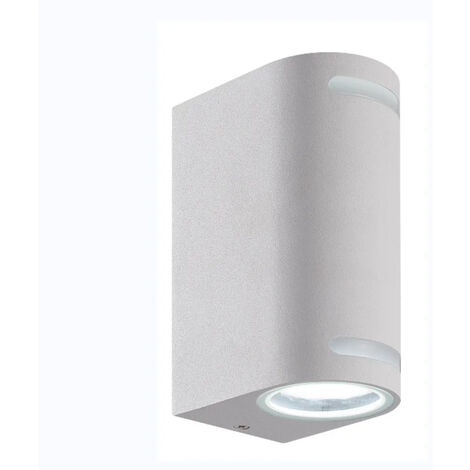 Applique Lampada Da Esterno Bianca Per Parete Balcone A Doppia Emissione E Attacchi Gu10 82094800