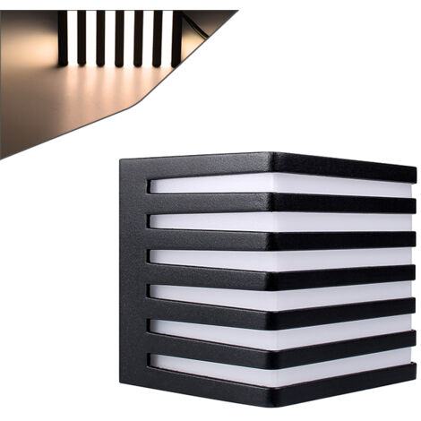 APPLIQUE ALLUMINIO LED CUBO 20 WATT IMPERMEABILE IP65 INTERNO ESTERNO LAMPADA DA PARETE ANGOLO Luce Regolabile Moderno Luce Nero 20w Luce Fredda 6500k 88944459