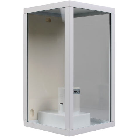 LAMPADA DA PARETE IP44 PER INTERNI ED ESTERNO IN ALLUMINIO BIANCO CON ATTACCO E27 - DESIGN ELEGANTE E MODERNO (1/5)