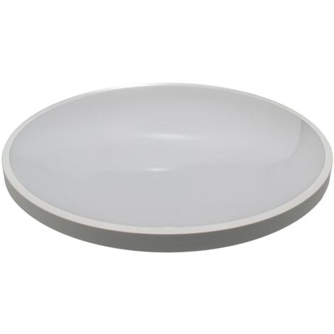 Plafoniera LED slim tonda da esterno elegante impermeabile da 32W cambia 3 tonalità luce soffitto bagno balcone terrazza