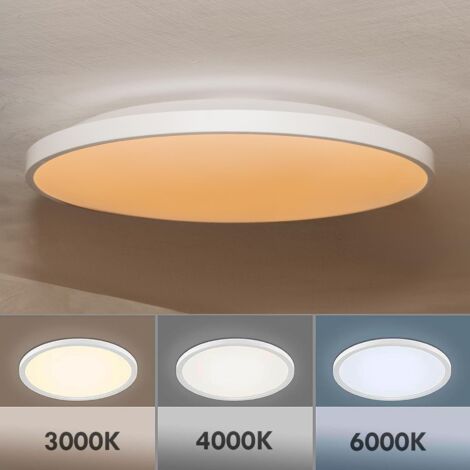 Plafoniera LED slim tonda da esterno elegante impermeabile da 32W cambia 3 tonalità luce soffitto bagno balcone terrazza